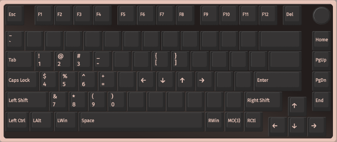 My custom layout for the Epomaker Tide75 Keyboard